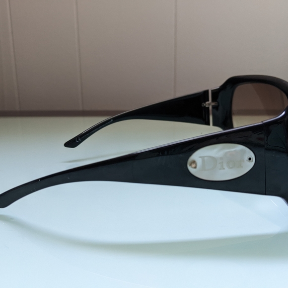 Vintage DIOR Sunglasses Shiny Black PEARL Logo CLASSICDIOR 1 584LF 60 []17 Optyl - Picture 6 of 14